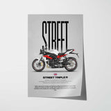 2013 Street Triple R Motorcycle Poster
