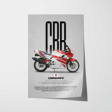 1991 CBR600F2 Motorcycle Poster