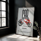 1991 CBR600F2 Motorcycle Poster
