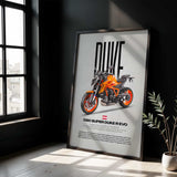 1390 Super Duke R EVO Motorcycle Poster