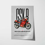 1986 GSX-R750 Limited Edition Motorcycle Poster