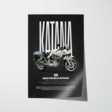 1981 GSX1100S Katana Motorcycle Poster