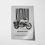 1981 GSX1100S Katana Motorcycle Poster
