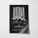 1983 GSX1100S Katana Motorcycle Poster