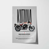 1983 GSX1100S Katana Motorcycle Poster