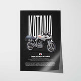 1991 GSX250S Katana Motorcycle Poster