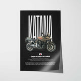 1992 GSX400S Katana Motorcycle Poster