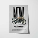 1992 GSX400S Katana Motorcycle Poster