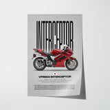 2008 VFR800 Interceptor Motorcycle Poster