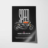 2025 Speed Twin 1200 RS Motorcycle Poster