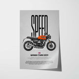 2023 Speed Twin 1200 Motorcycle Poster