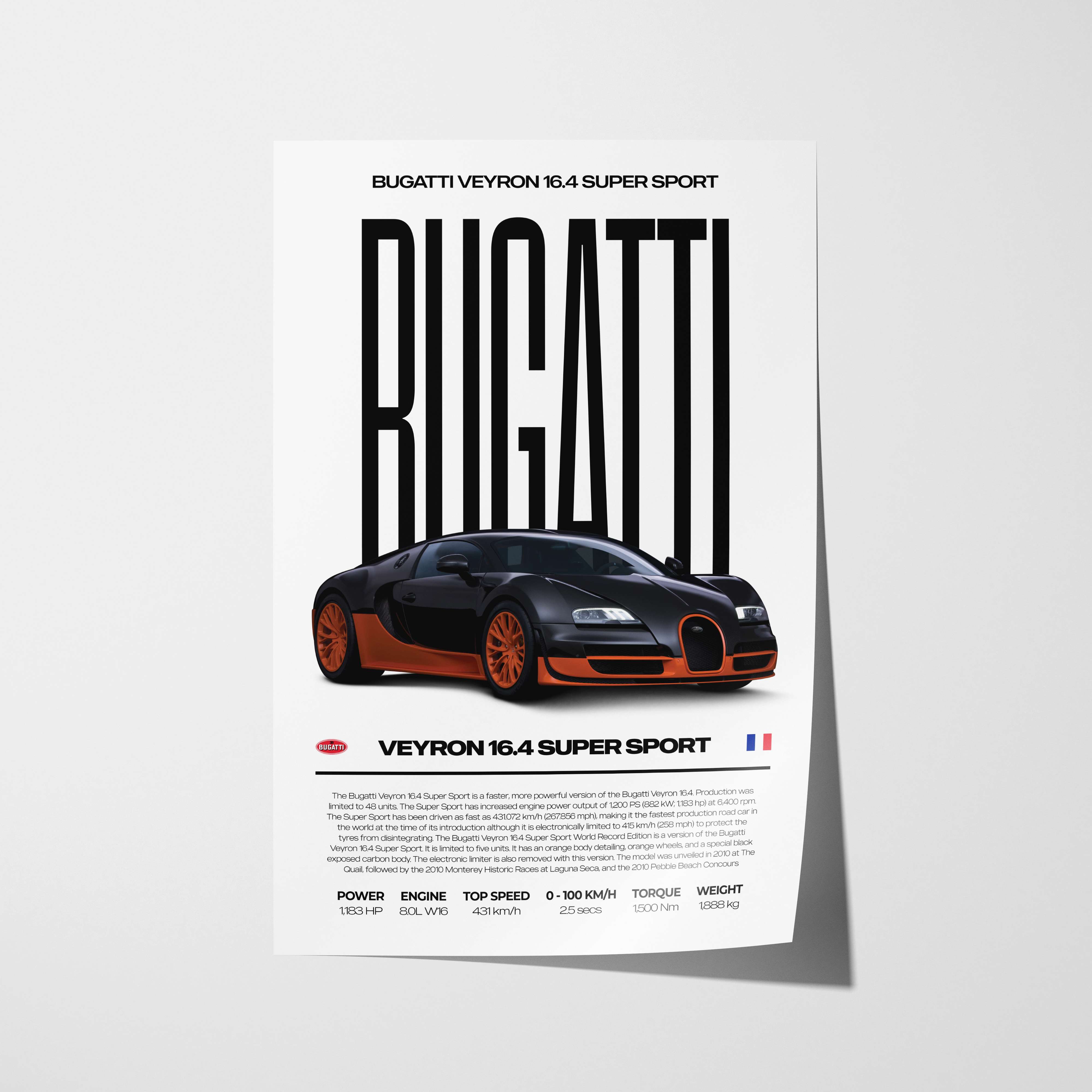 Bugatti Veyron Poster