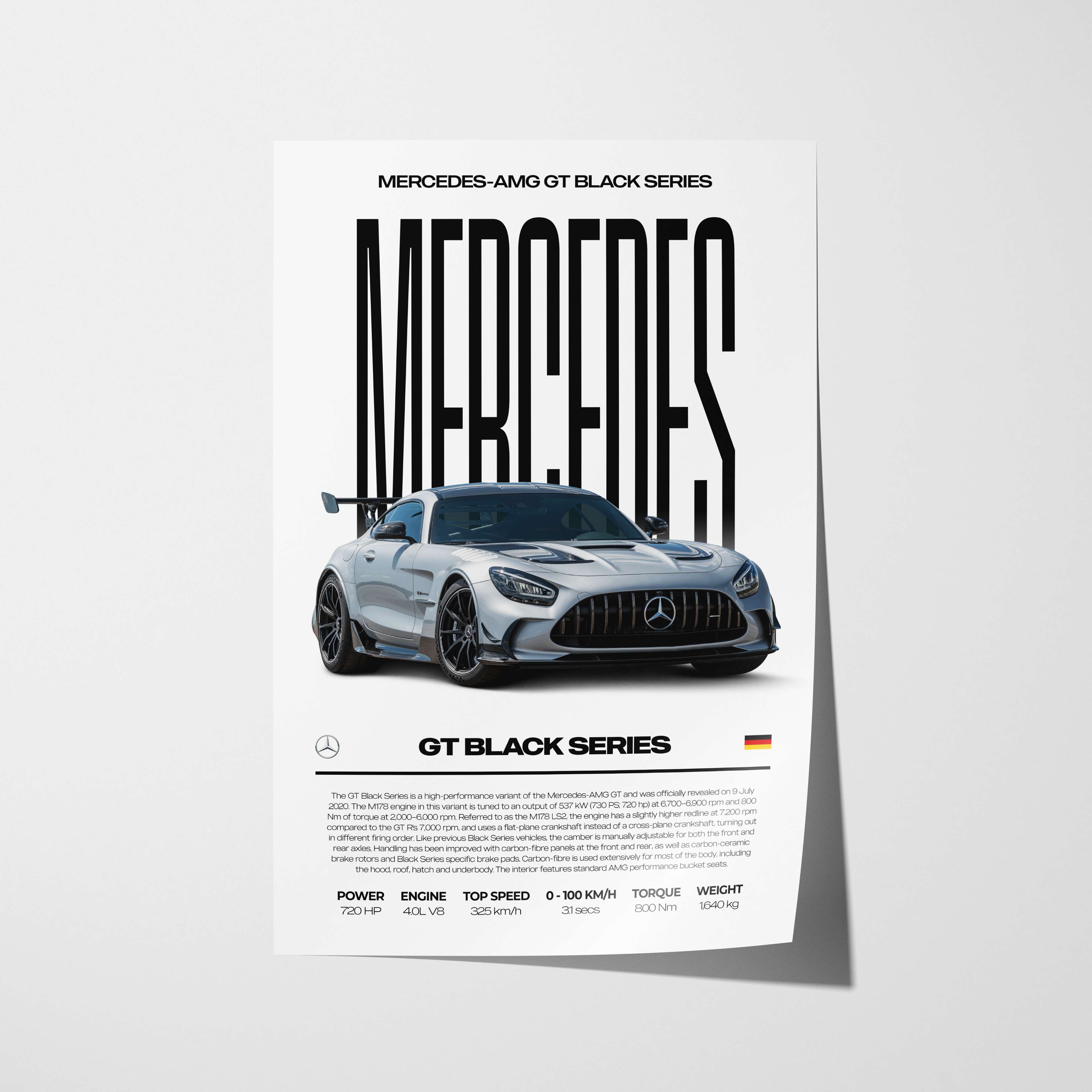 Mercedes-AMG GT Black Series Poster