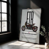 FTR x RSD Super Hooligan Motorcycle Poster