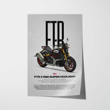 FTR x RSD Super Hooligan Motorcycle Poster