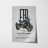2024 FTR x 100_ R Carbon Motorcycle Poster