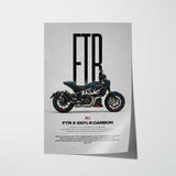2024 FTR x 100_ R Carbon Motorcycle Poster