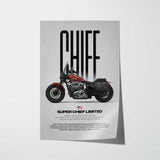 Super Chief Limited Motorcycle Poster