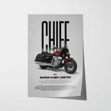 Super Chief Limited Motorcycle Poster