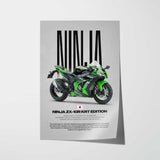2016 Ninja ZX-10R KRT Edition Motorcycle Poster