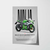 2015 Ninja ZX-10R 30th Anniversary Edition Motorcycle Poster