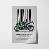 2017 Ninja ZX-6R KRT Edition Motorcycle Poster