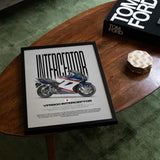 2007 VFR800 Interceptor 25th Anniversary Special Motorcycle Poster