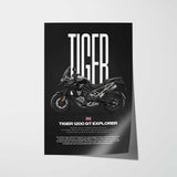 2022 Tiger 1200 GT Explorer Motorcycle Poster