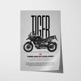 2022 Tiger 1200 GT Explorer Motorcycle Poster