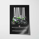 2015 Ninja ZX-6R 30th Anniversary Edition Motorcycle Poster