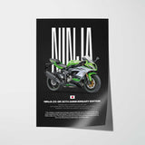 2015 Ninja ZX-6R 30th Anniversary Edition Motorcycle Poster