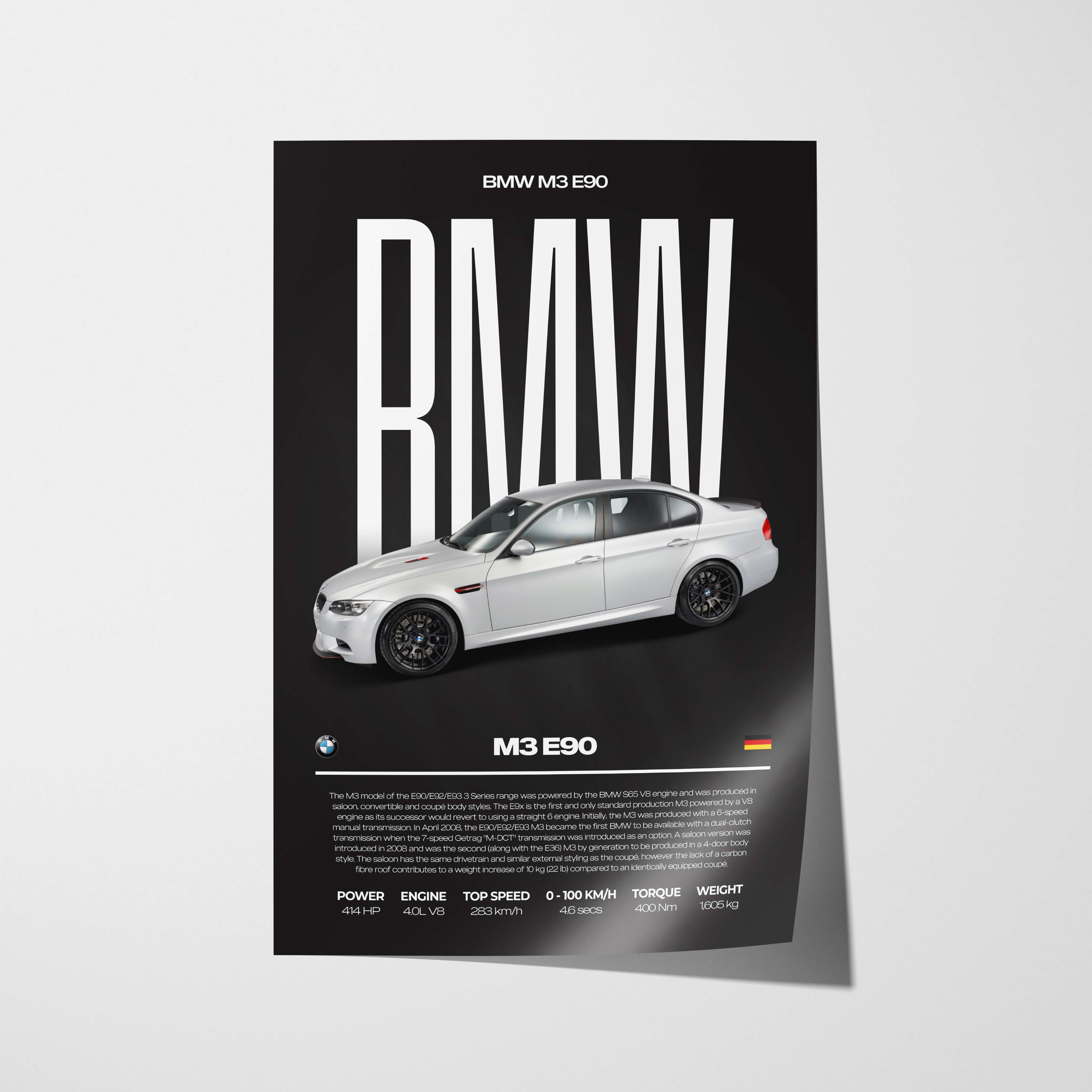 BMW M3 E90 Poster