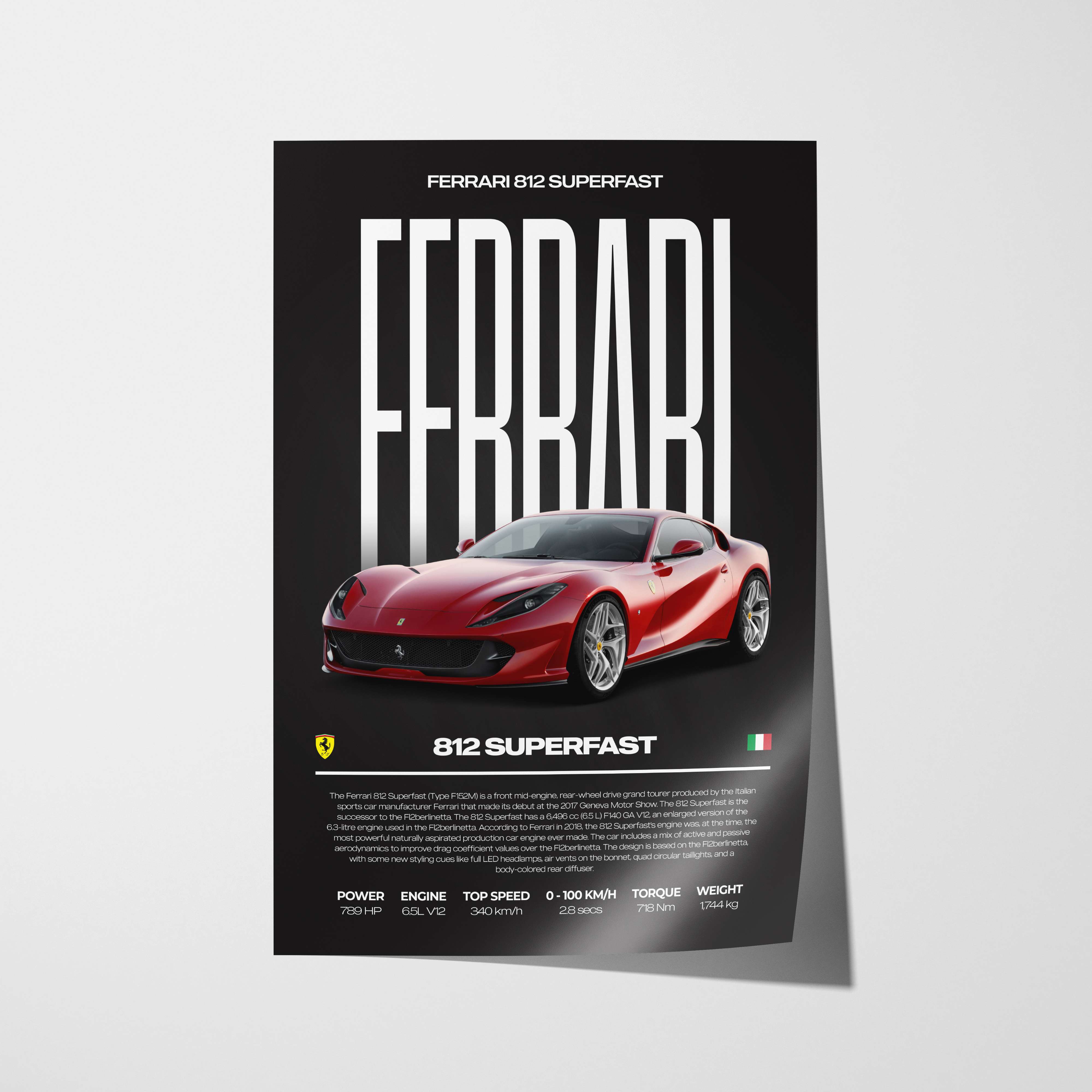 Ferrari 812 Superfast Poster