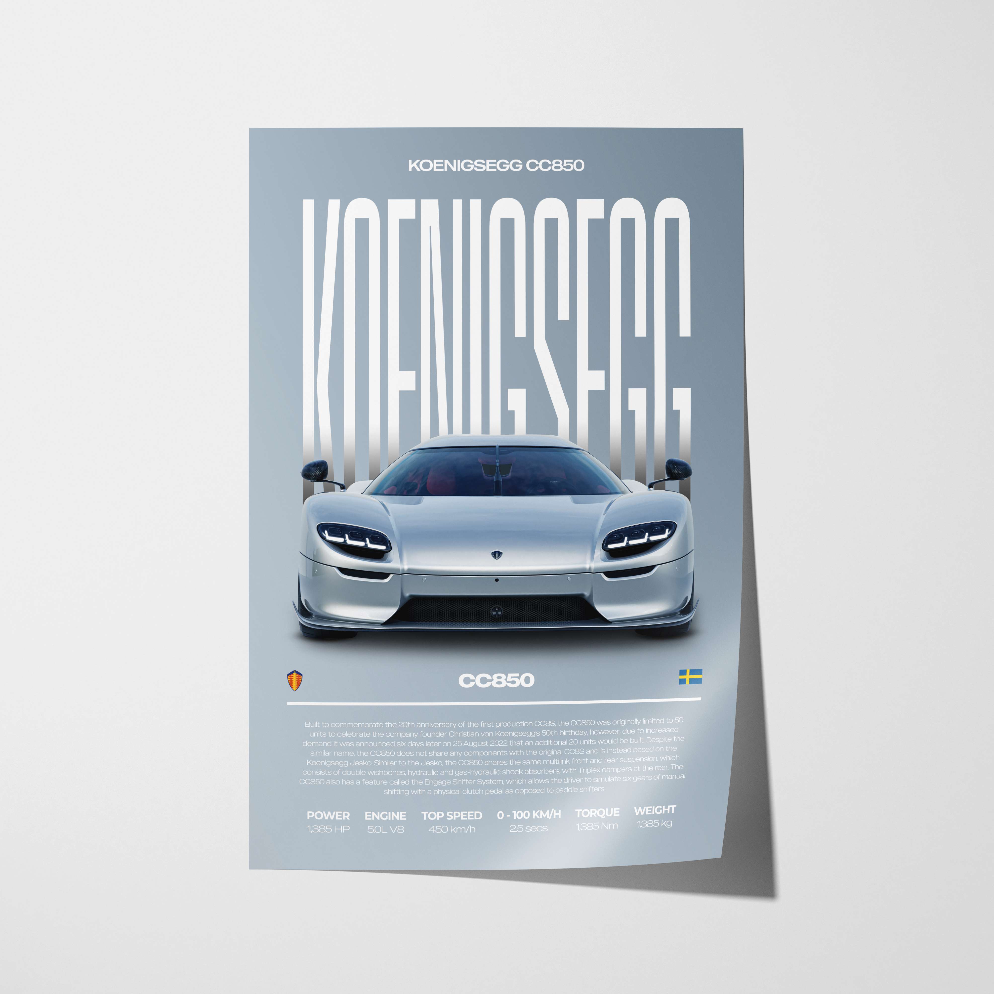 Koenigsegg CC850 Poster