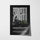 Springfield Dark Horse Motorcycle Poster