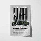 Springfield Dark Horse Motorcycle Poster