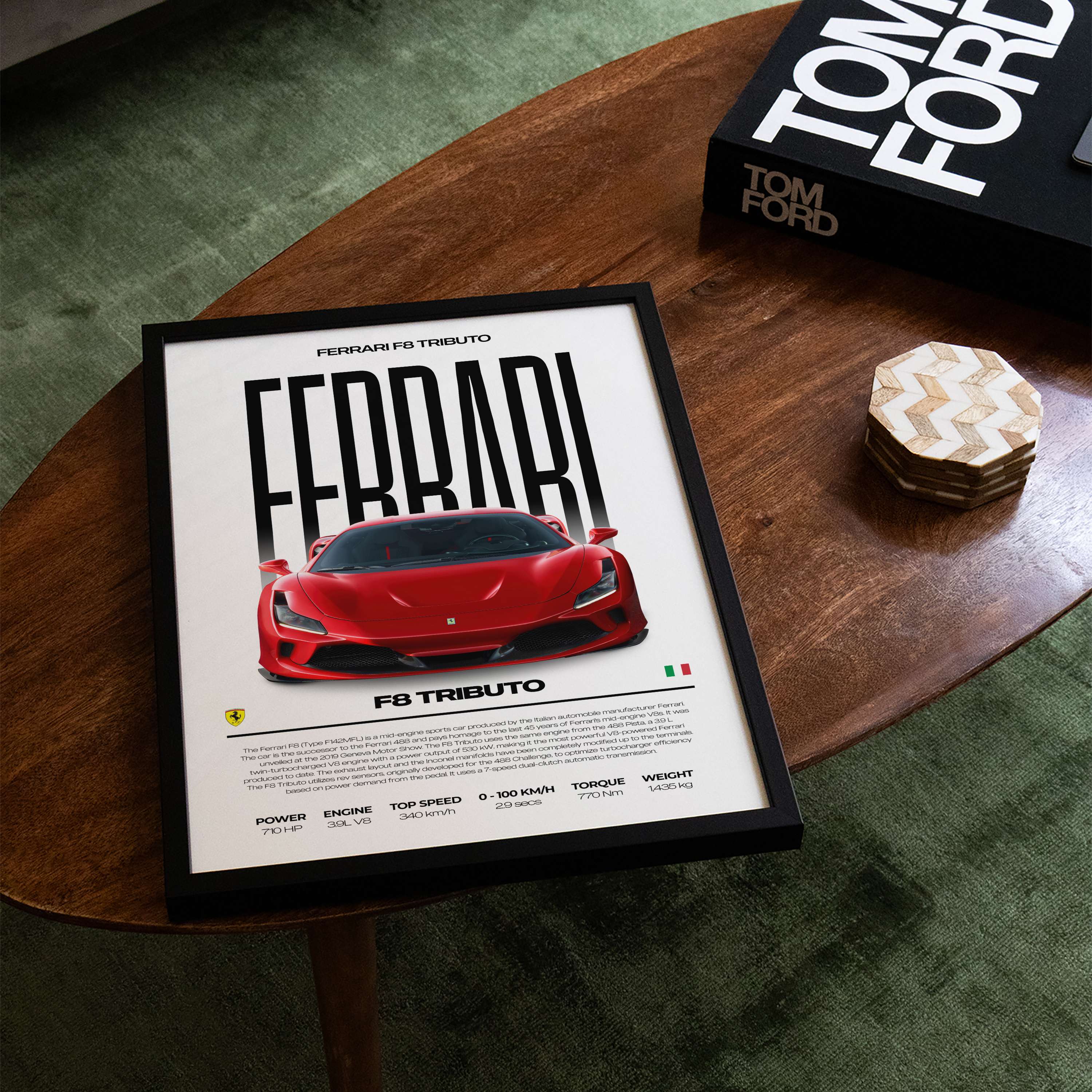 Ferrari F8 Tributo Poster