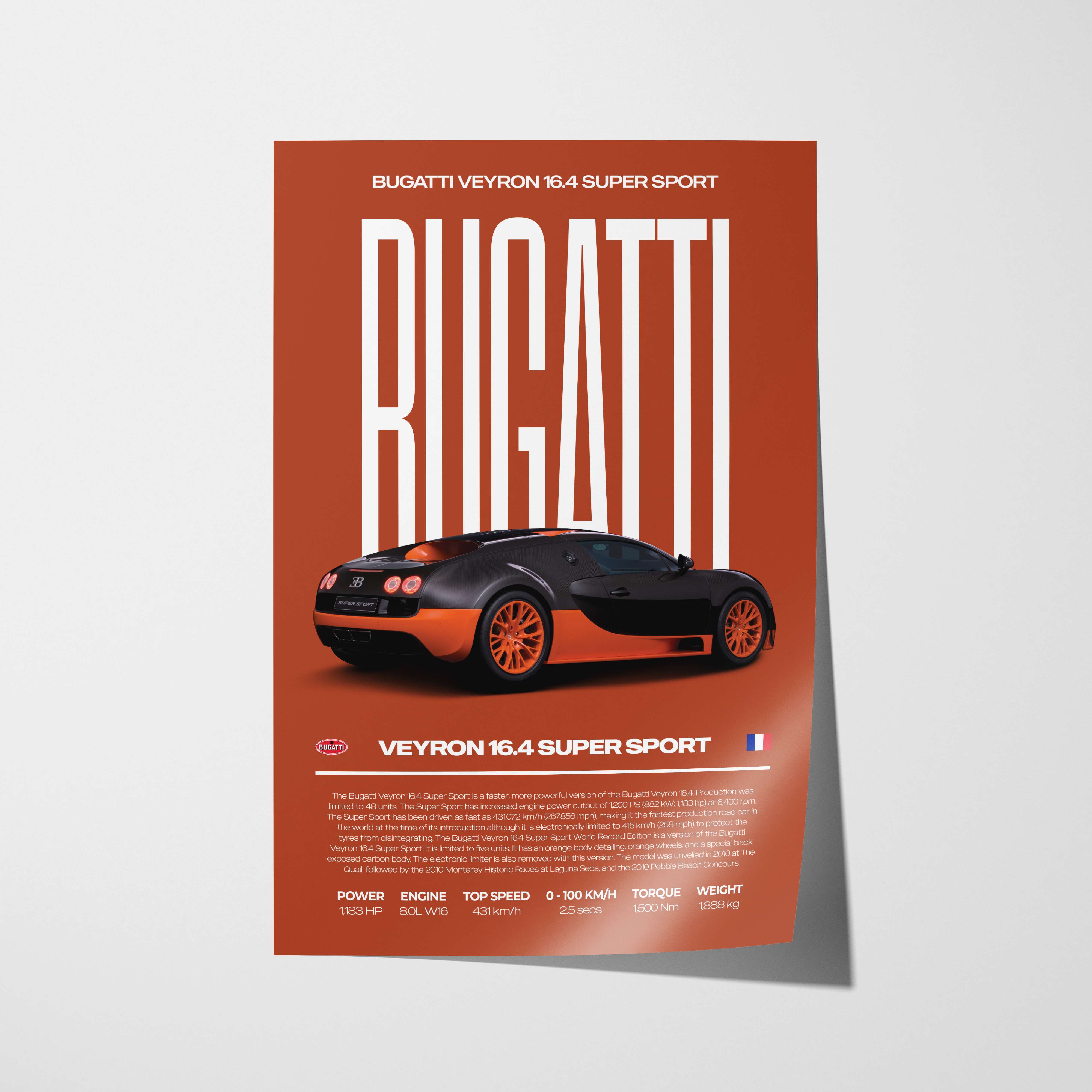 Bugatti Veyron Poster