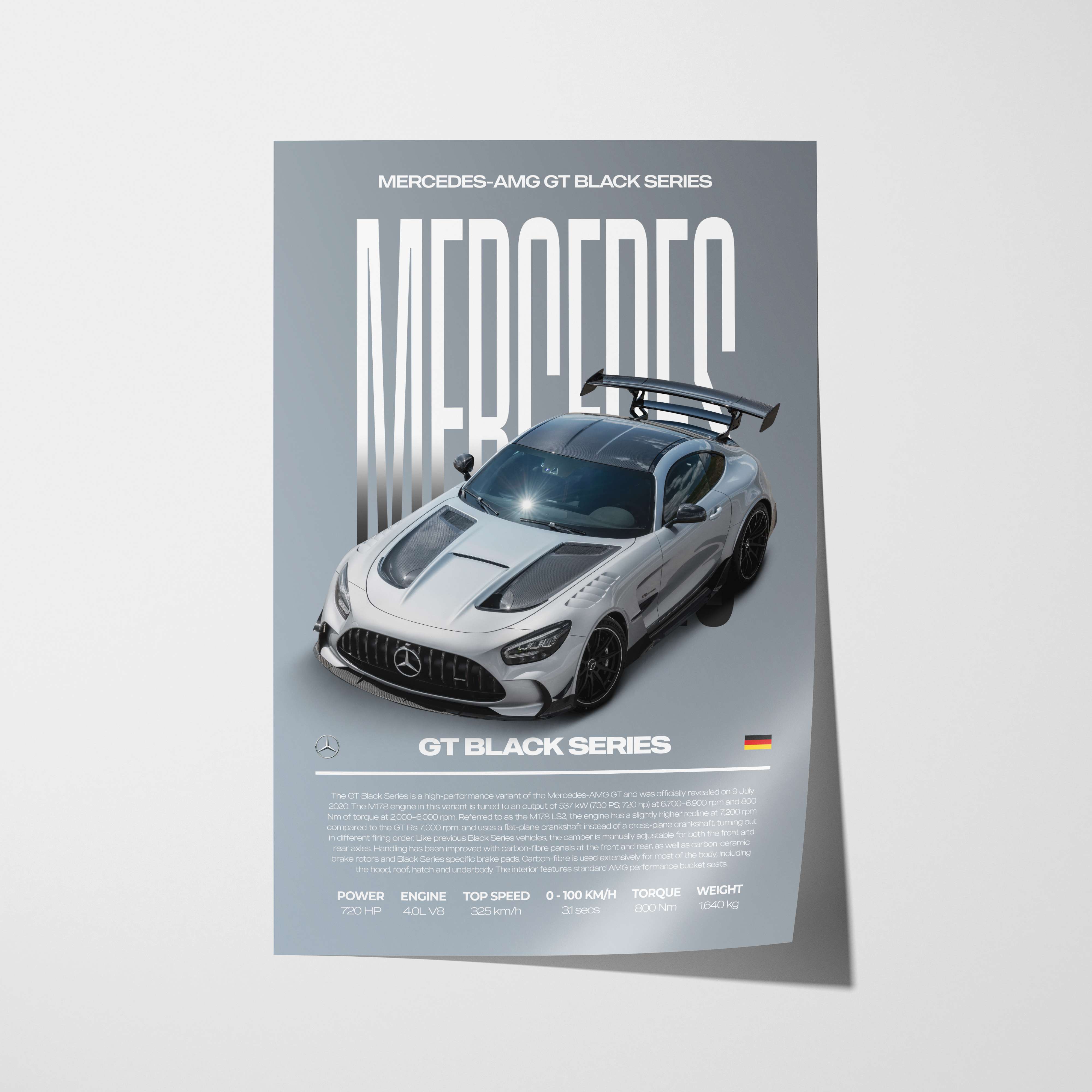 Mercedes-AMG GT Black Series Poster