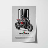 Diavel Carbon Motorcycle Poster