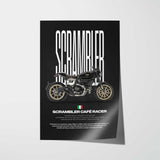 2017-2018 Scrambler Café Racer Motorcycle Poster