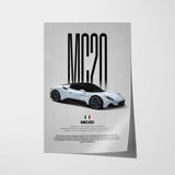 MC20 Car Poster
