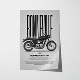 2021 Bonneville T120 Motorcycle Poster