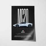 MC20 Car Poster