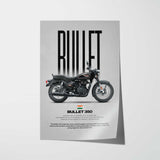 Bullet 350 Motorcycle Poster