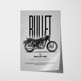 Bullet 350 Motorcycle Poster