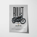 Bullet 350 Motorcycle Poster
