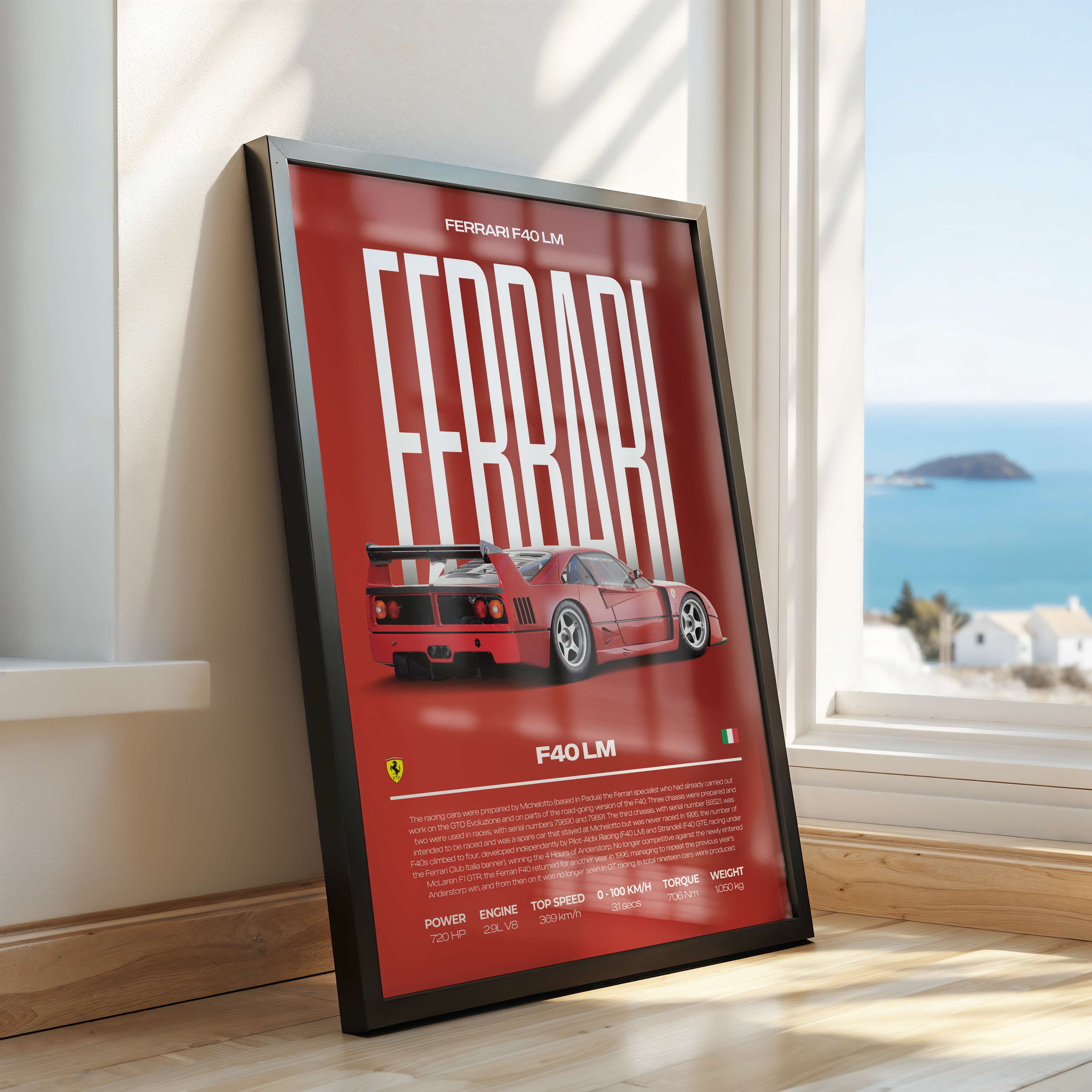 Ferrari F40 LM Poster