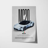 MC20 Car Poster