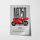 1992 NR750 Motorcycle Poster